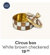 Circus box white brown checkered-Doing Goods