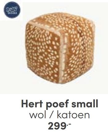 Promoties Hert poef small wol - katoen - Doing Goods - Geldig van 25/05/2024 tot 08/06/2024 bij Baby & Tiener Megastore