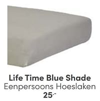 Life time blue shade eenpersoons hoeslaken-Lifetime