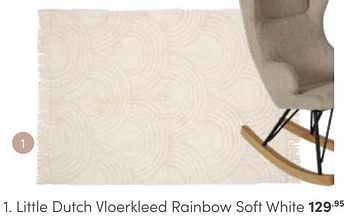 Promoties Little dutch vloerkleed rainbow soft white - Little Dutch - Geldig van 25/05/2024 tot 08/06/2024 bij Baby & Tiener Megastore