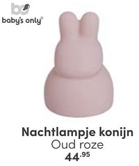 Nachtlampje konijn oud roze-Baby