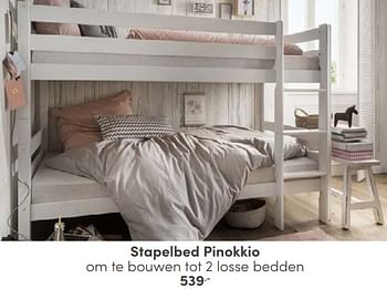 Promoties Stapelbed pinokkio - Huismerk - Baby & Tiener Megastore - Geldig van 25/05/2024 tot 08/06/2024 bij Baby & Tiener Megastore