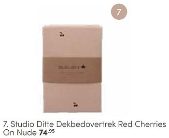 Promoties Studio ditte dekbedovertrek red cherries on nude - Studio ditte - Geldig van 25/05/2024 tot 08/06/2024 bij Baby & Tiener Megastore