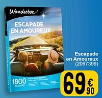 Promoties Escapade en amoureux - Wonderbox - Geldig van 28/05/2024 tot 10/06/2024 bij Cora