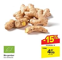 Promoties Bio gember - Huismerk - Carrefour  - Geldig van 29/05/2024 tot 10/06/2024 bij Carrefour