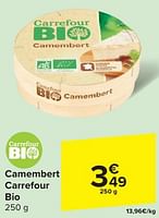 Promoties Camembert carrefour bio - Huismerk - Carrefour  - Geldig van 29/05/2024 tot 10/06/2024 bij Carrefour