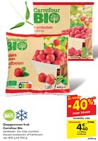 Promoties Diepgevroren fruit carrefour bio aardbeien - Huismerk - Carrefour  - Geldig van 29/05/2024 tot 10/06/2024 bij Carrefour