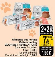 Promotions Aliments pour chats kattenvoeding gourmet revelations - Purina - Valide de 28/05/2024 à 03/06/2024 chez Cora