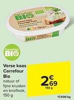 Promoties Verse kaas carrefour bio - Huismerk - Carrefour  - Geldig van 29/05/2024 tot 10/06/2024 bij Carrefour