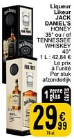 Promotions Liqueur likeur jack daniel’s honey ou - of tennessee whiskey - Jack Daniel's - Valide de 28/05/2024 à 03/06/2024 chez Cora