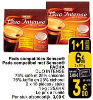 Promotions Pads compatibles senseo pads compatibel met senseo pacha duo intense - Pacha - Valide de 28/05/2024 à 03/06/2024 chez Cora