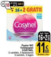 Promotions Papier wc toiletpapier cosynel - Cosynel - Valide de 28/05/2024 à 03/06/2024 chez Cora