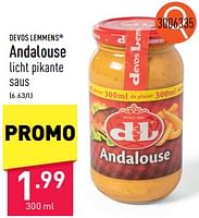 Promoties Andalouse - Devos Lemmens - Geldig van 03/06/2024 tot 09/06/2024 bij Aldi