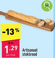 Promoties Artisanaal stokbrood - Huismerk - Aldi - Geldig van 03/06/2024 tot 09/06/2024 bij Aldi