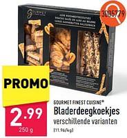Promoties Bladerdeegkoekjes - Gourmet Finest Cuisine - Geldig van 03/06/2024 tot 09/06/2024 bij Aldi