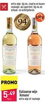 Promoties Italiaanse wijn aimone - Witte wijnen - Geldig van 03/06/2024 tot 09/06/2024 bij Aldi