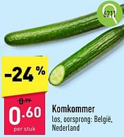 Promoties Komkommer - Huismerk - Aldi - Geldig van 03/06/2024 tot 09/06/2024 bij Aldi