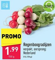 Promoties Regenboogradijzen - Huismerk - Aldi - Geldig van 03/06/2024 tot 09/06/2024 bij Aldi