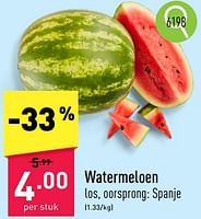 Promoties Watermeloen - Huismerk - Aldi - Geldig van 03/06/2024 tot 09/06/2024 bij Aldi