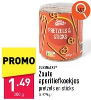 Promoties Zoute aperitiefkoekjes - Sunsnacks - Geldig van 03/06/2024 tot 09/06/2024 bij Aldi
