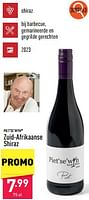 Promoties Zuid-afrikaanse shiraz - Rode wijnen - Geldig van 03/06/2024 tot 09/06/2024 bij Aldi