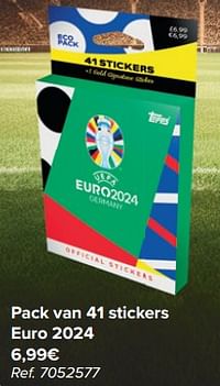 Pack van 41 stickers euro 2024-Topps
