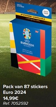 Pack van 87 stickers euro 2024-Topps