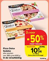 Promoties Pizza dolce sodebo - Sodebo - Geldig van 29/05/2024 tot 04/06/2024 bij Carrefour
