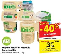 Promoties Pak volle yoghurt natuur - Huismerk - Carrefour  - Geldig van 29/05/2024 tot 04/06/2024 bij Carrefour