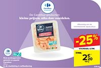 Promoties Roze jumbogarnalen gekookt en gepeld carrefour - Huismerk - Carrefour  - Geldig van 29/05/2024 tot 04/06/2024 bij Carrefour
