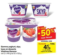 Promoties yoghurt 0% aardbei - Danone - Geldig van 29/05/2024 tot 04/06/2024 bij Carrefour