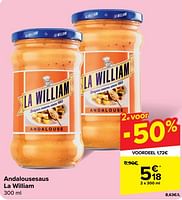 Promoties Andalousesaus la william - La William - Geldig van 29/05/2024 tot 04/06/2024 bij Carrefour