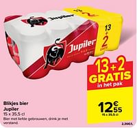 Promoties Blikjes bier jupiler - Jupiler - Geldig van 29/05/2024 tot 04/06/2024 bij Carrefour