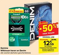 Promoties Wegwerpscheerapparaatjes xtreme 3 sensitive comfort wilkinson - Wilkinson - Geldig van 29/05/2024 tot 04/06/2024 bij Carrefour