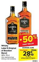 Promoties Whisky label 5 original - Label 5 - Geldig van 29/05/2024 tot 04/06/2024 bij Carrefour