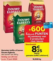 Promoties Gemalen koffie cafeïnevrij - Douwe Egberts - Geldig van 29/05/2024 tot 04/06/2024 bij Carrefour