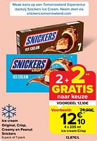 Promoties Ice cream crisp - Snickers - Geldig van 29/05/2024 tot 04/06/2024 bij Carrefour