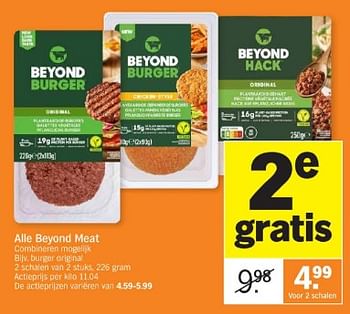 Promotions Burger original - Beyond Meat - Valide de 26/05/2024 à 02/06/2024 chez Albert Heijn