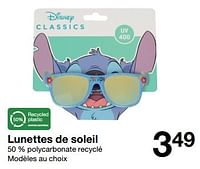 Promotions Lunettes de soleil - Disney - Valide de 25/05/2024 à 31/05/2025 chez Zeeman