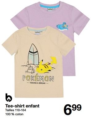 Promotions Tee-shirt enfant - Produit maison - Zeeman  - Valide de 25/05/2024 à 31/05/2025 chez Zeeman