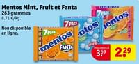 Promotions Mentos mint fruit et fanta - Mentos - Valide de 28/05/2024 à 09/06/2024 chez Kruidvat
