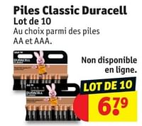 Promotions Piles classic duracell - Duracell - Valide de 28/05/2024 à 09/06/2024 chez Kruidvat