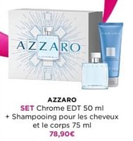 Promotions Azzaro set chrome edt + shampooing pour les cheveux et le corps - Azzaro - Valide de 27/05/2024 à 09/06/2024 chez ICI PARIS XL