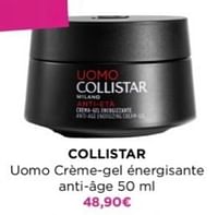Promotions Collistar uomo créme-gel énergisante anti-âge - Collistar - Valide de 27/05/2024 à 09/06/2024 chez ICI PARIS XL