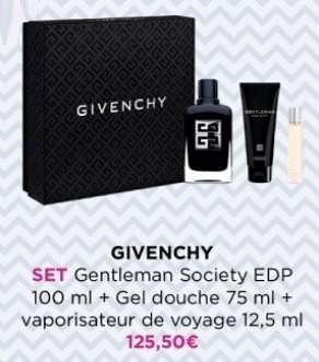 Promotions Givenchy set gentleman society edp + gel douche + vaporisateur de voyage - Givenchy - Valide de 27/05/2024 à 09/06/2024 chez ICI PARIS XL