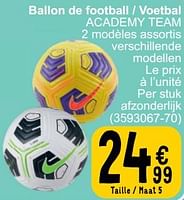 Promotions Ballon de football - voetbal academy team - NIKE - Valide de 28/05/2024 à 10/06/2024 chez Cora