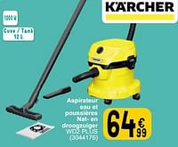 Promotions Karcher aspirateur eau et poussières nat- en droogzuiger wd2 plus - Kärcher - Valide de 28/05/2024 à 10/06/2024 chez Cora