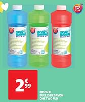 Promoties Bidon 1l bulles de savon one two fun - One two fun - Geldig van 28/05/2024 tot 09/06/2024 bij Auchan
