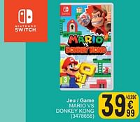Promotions Jeu - game mario vs donkey kong - Nintendo - Valide de 28/05/2024 à 10/06/2024 chez Cora