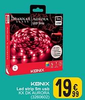 Promotions Konix led strip 5m usb kx dk aurora - Konix - Valide de 28/05/2024 à 10/06/2024 chez Cora